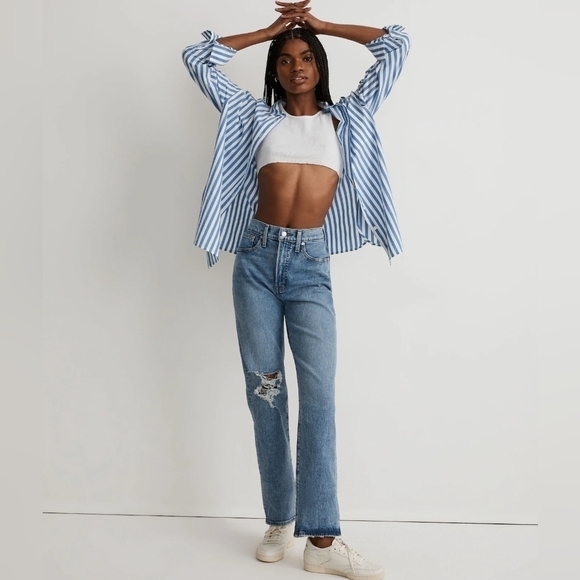 Madewell Denim - NEW Madewell The Perfect Vintage Straight Jean Kingsbury Wash 32 Style NG247